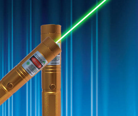 (image for) Most Popular 200mw green laser pointer golden style with Safety